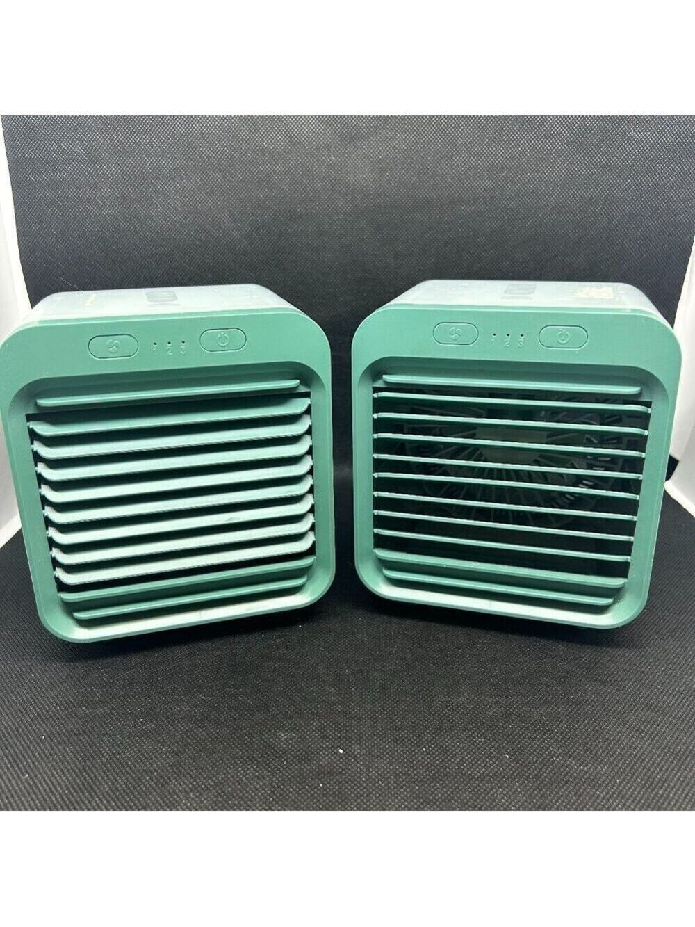 Set of two desktop mini cooling fans